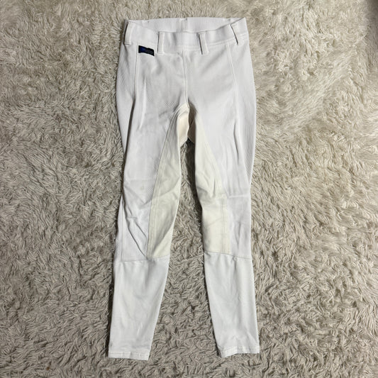 Child’s Large White Irideon Full Seat Horseback Riding Tights