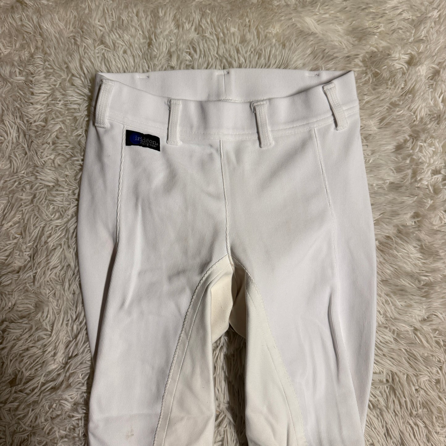Child’s Large White Irideon Full Seat Horseback Riding Tights