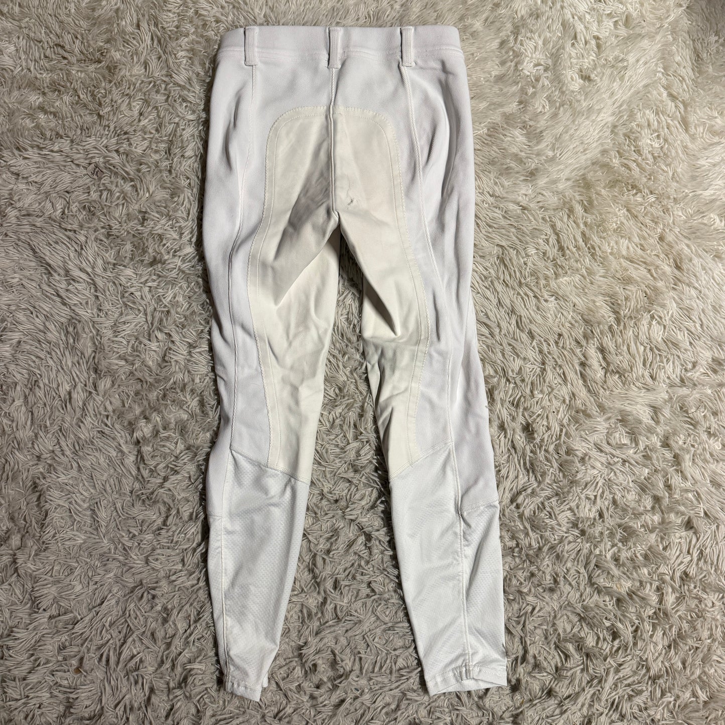 Child’s Large White Irideon Full Seat Horseback Riding Tights