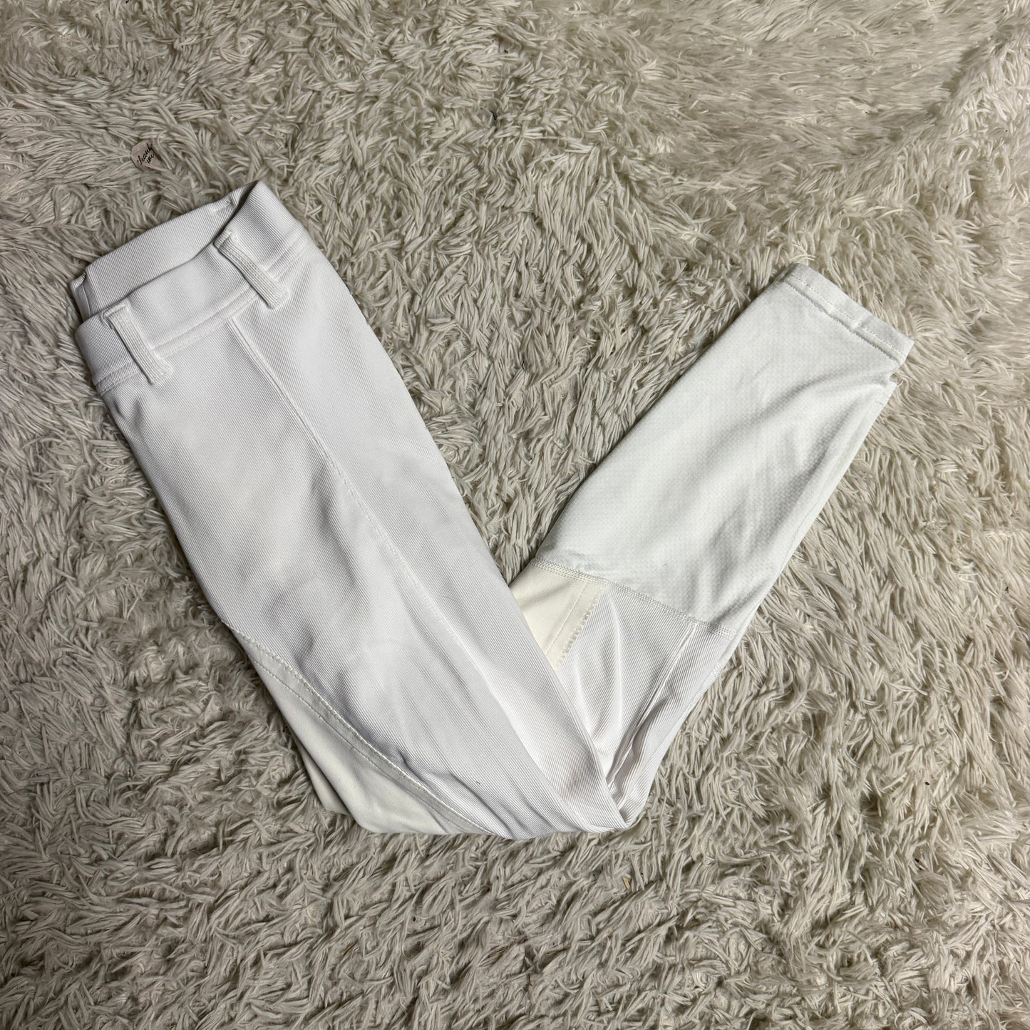 Child’s Large White Irideon Full Seat Horseback Riding Tights