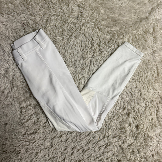 Child’s Large White Irideon Full Seat Horseback Riding Tights