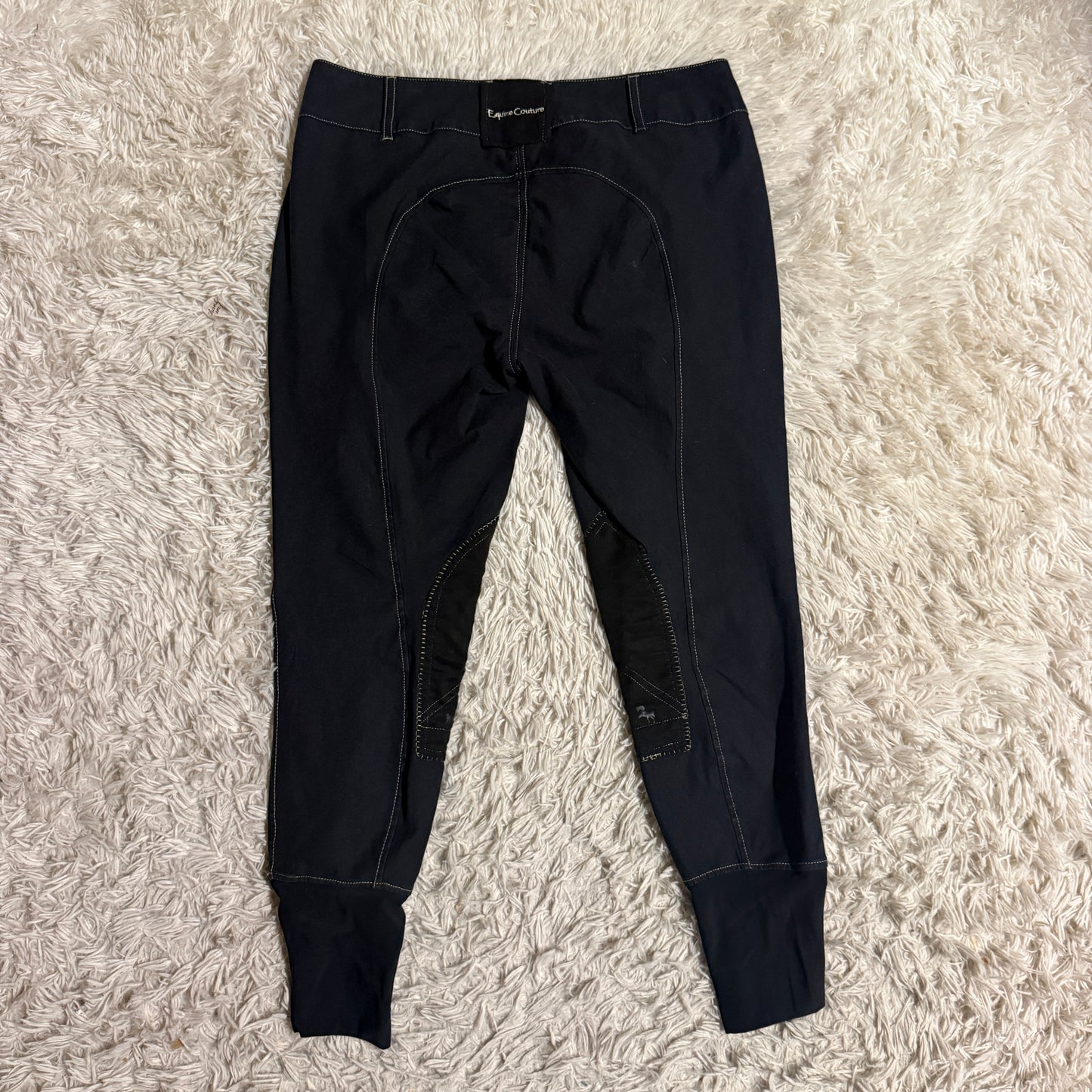 Women’s Size 32R Black Equine Couture Knee Patch Horseback Riding Breeches