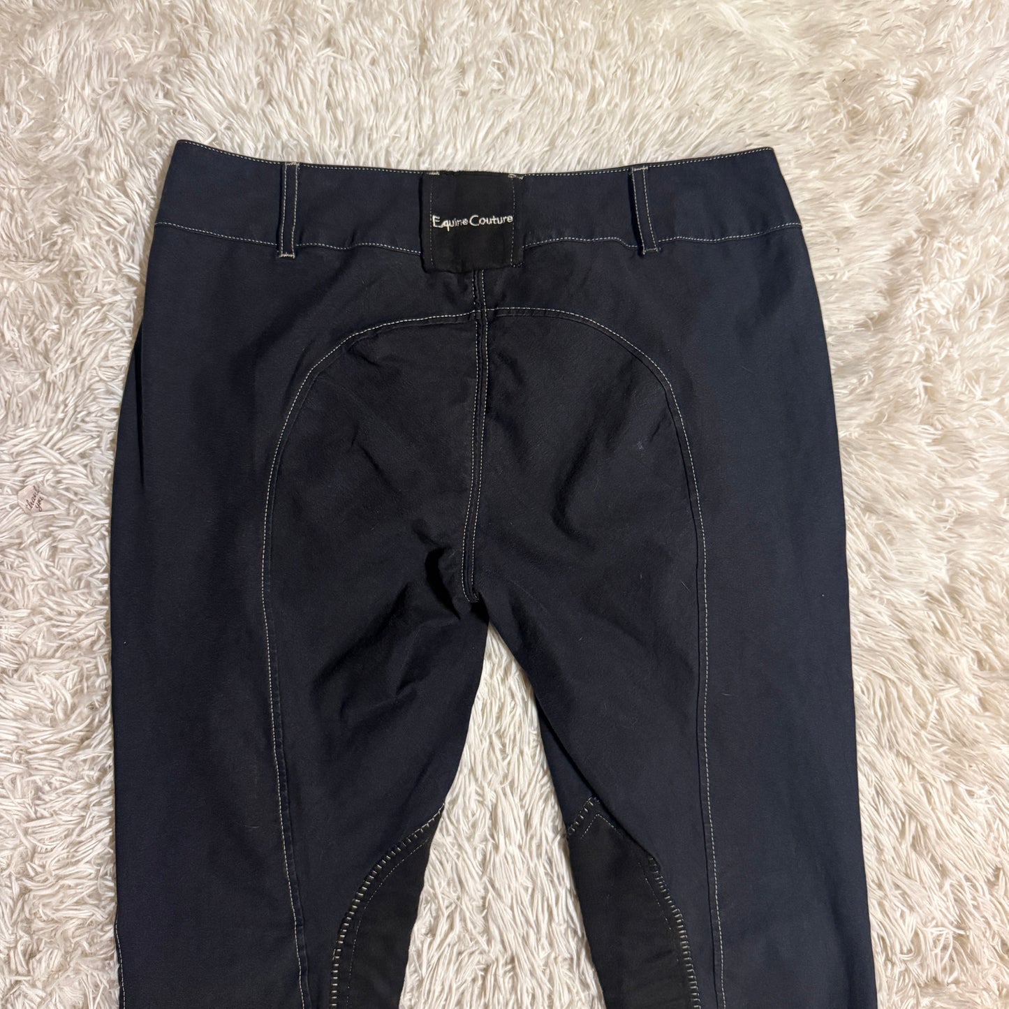 Women’s Size 32R Black Equine Couture Knee Patch Horseback Riding Breeches