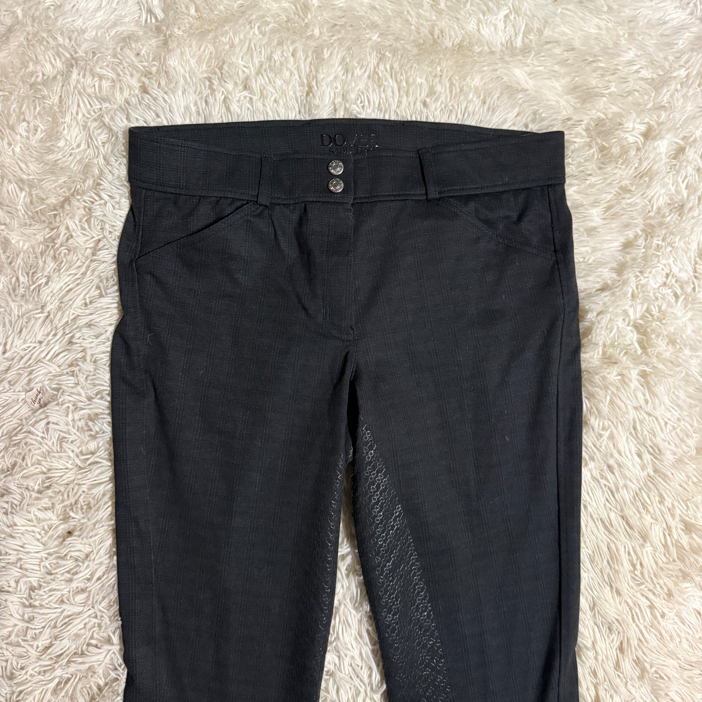Women’s Size 30R Black Plaid Dover Full Seat Horseback Riding Breeches