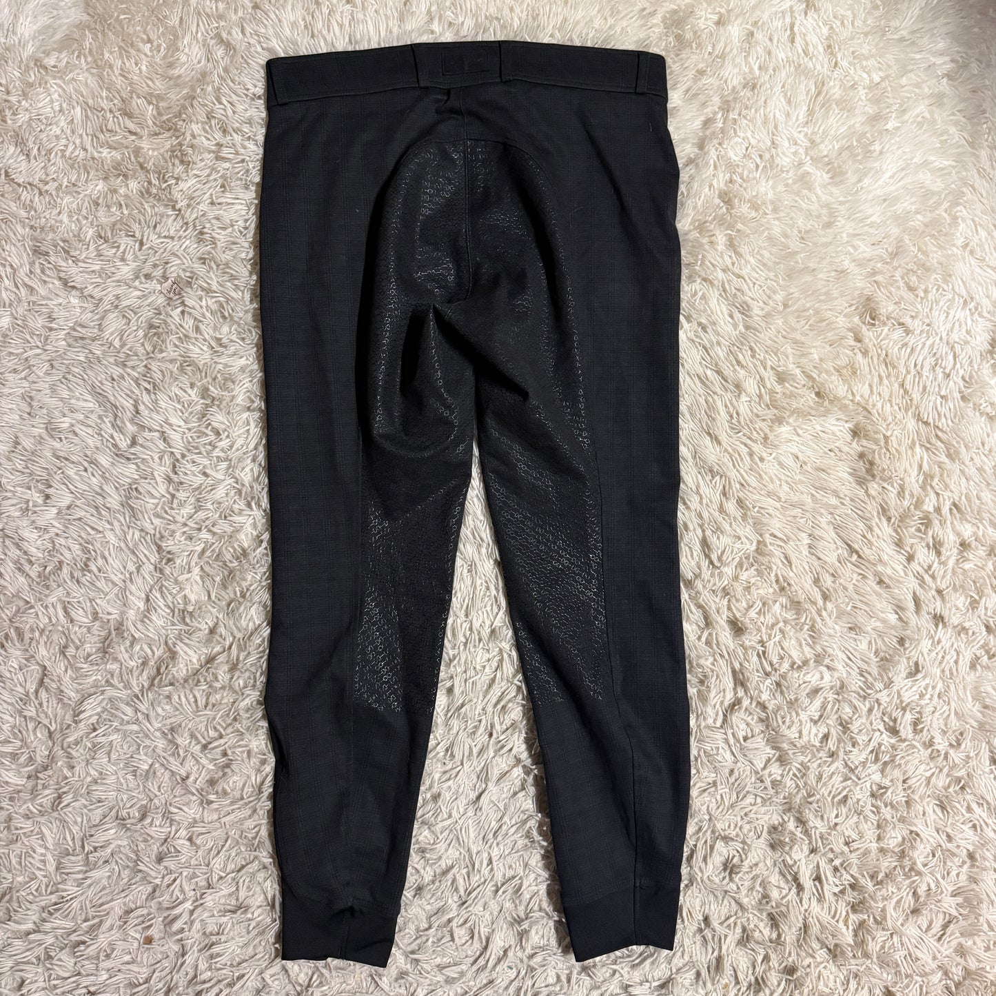 Women’s Size 30R Black Plaid Dover Full Seat Horseback Riding Breeches