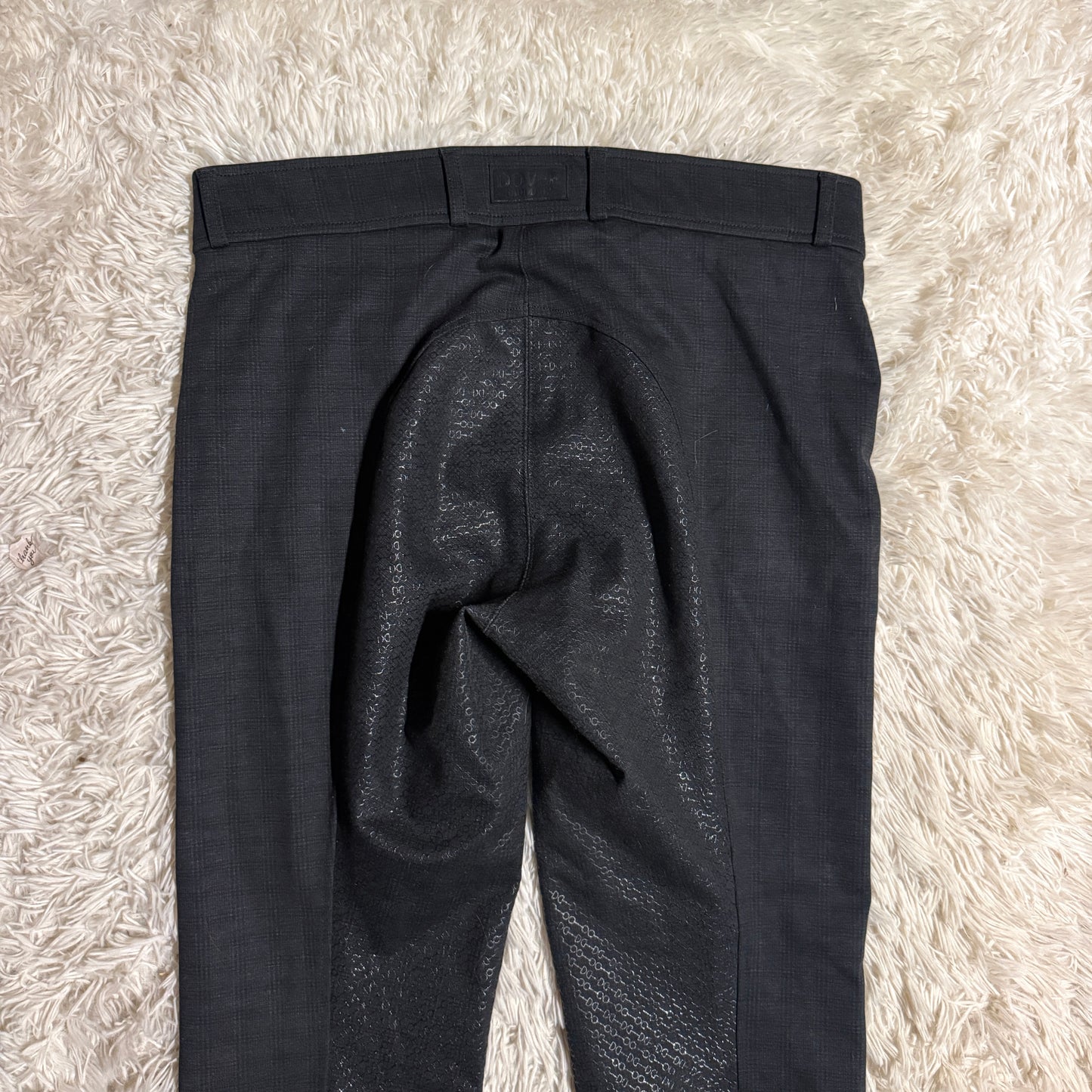 Women’s Size 30R Black Plaid Dover Full Seat Horseback Riding Breeches