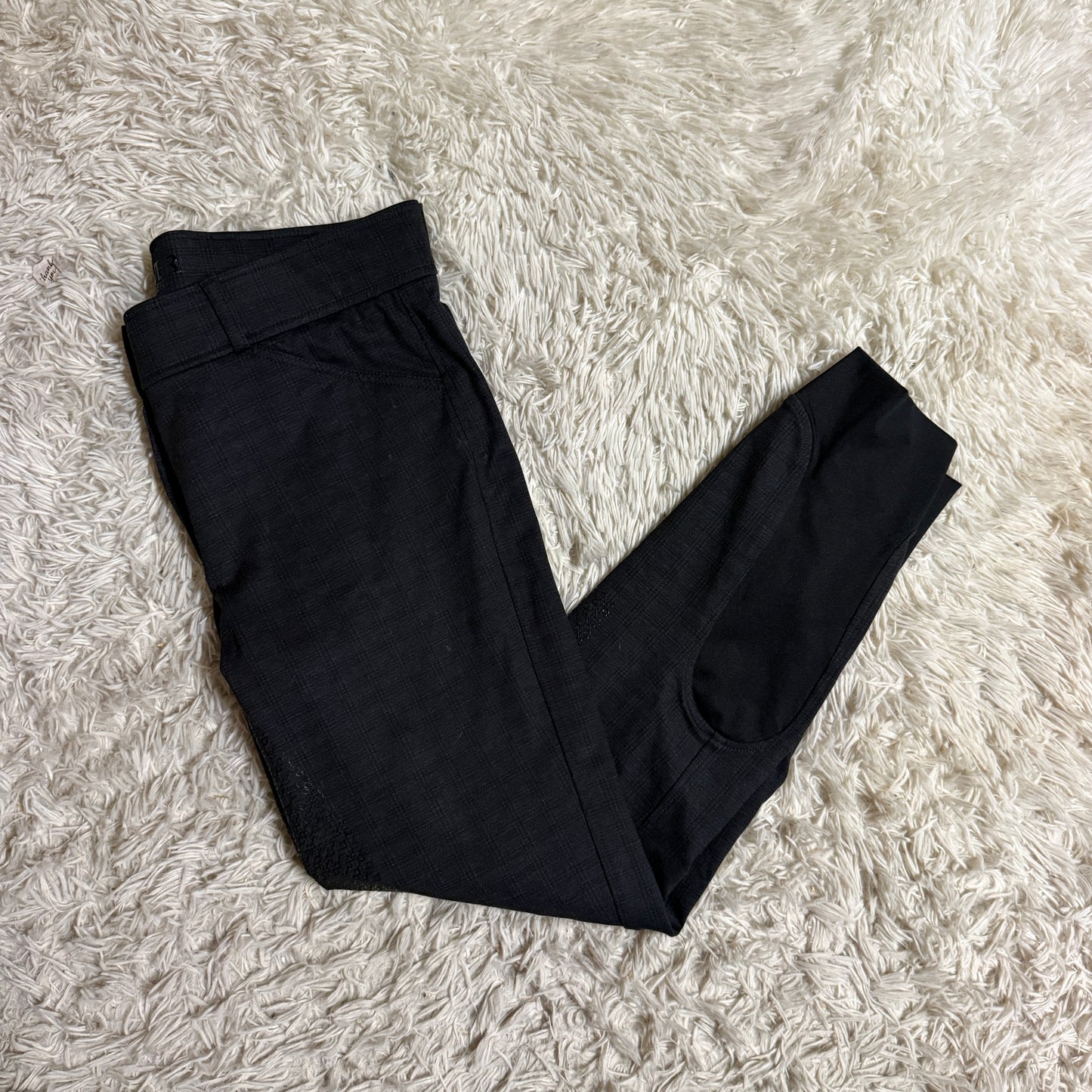 Women’s Size 30R Black Plaid Dover Full Seat Horseback Riding Breeches