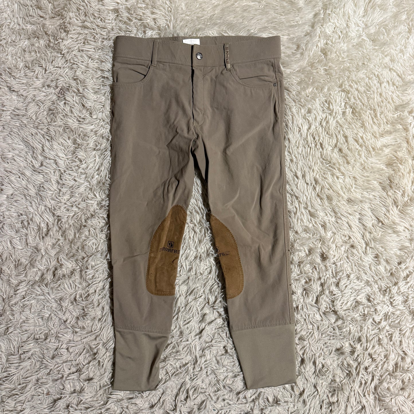Child’s Size 16R Tan Romfh Knee Patch Horseback Breeches