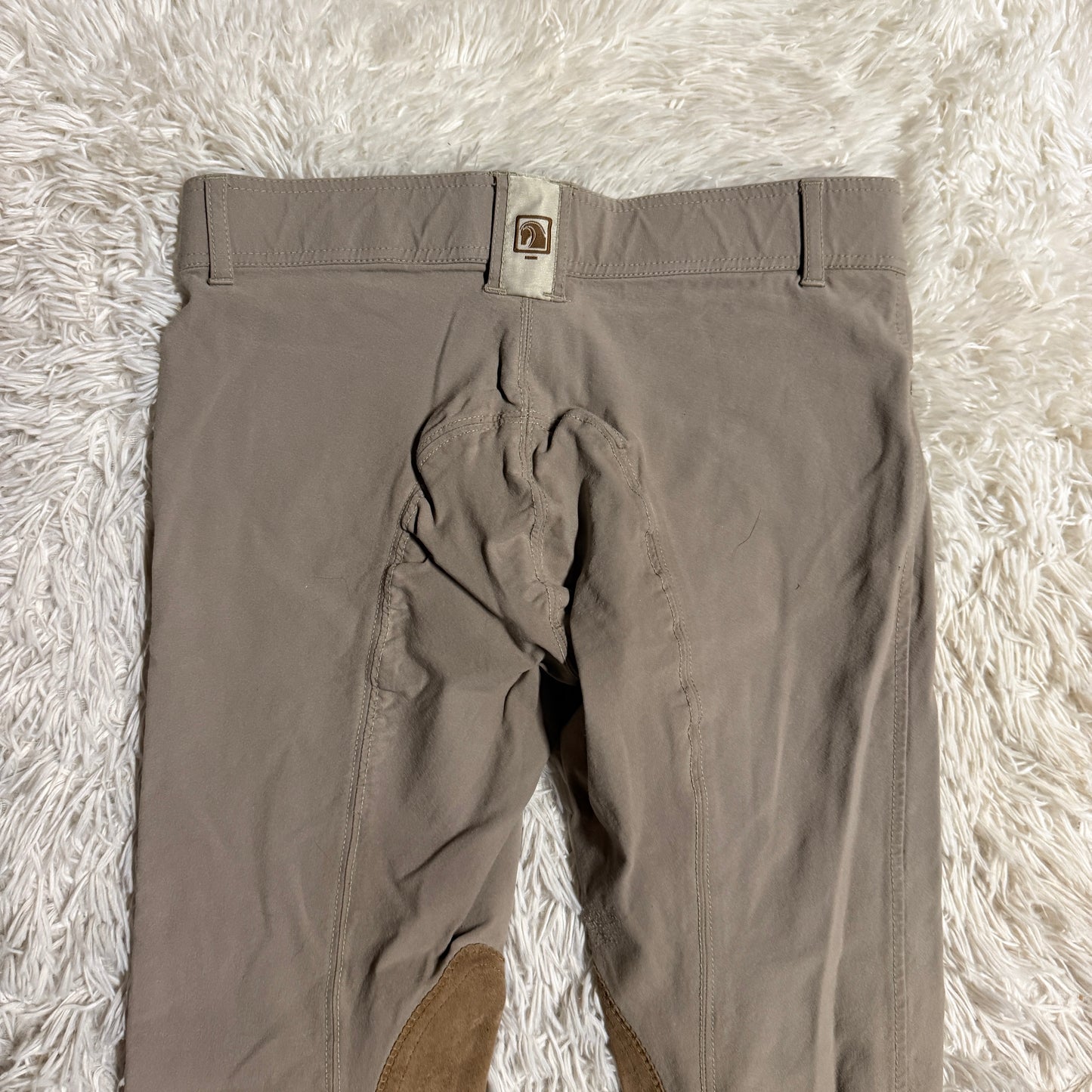 Child’s Size 16R Tan Romfh Knee Patch Horseback Breeches