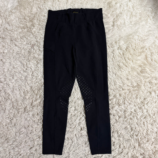 Women’s XL Black YAGYA Knee Patch Horseback Riding Tights