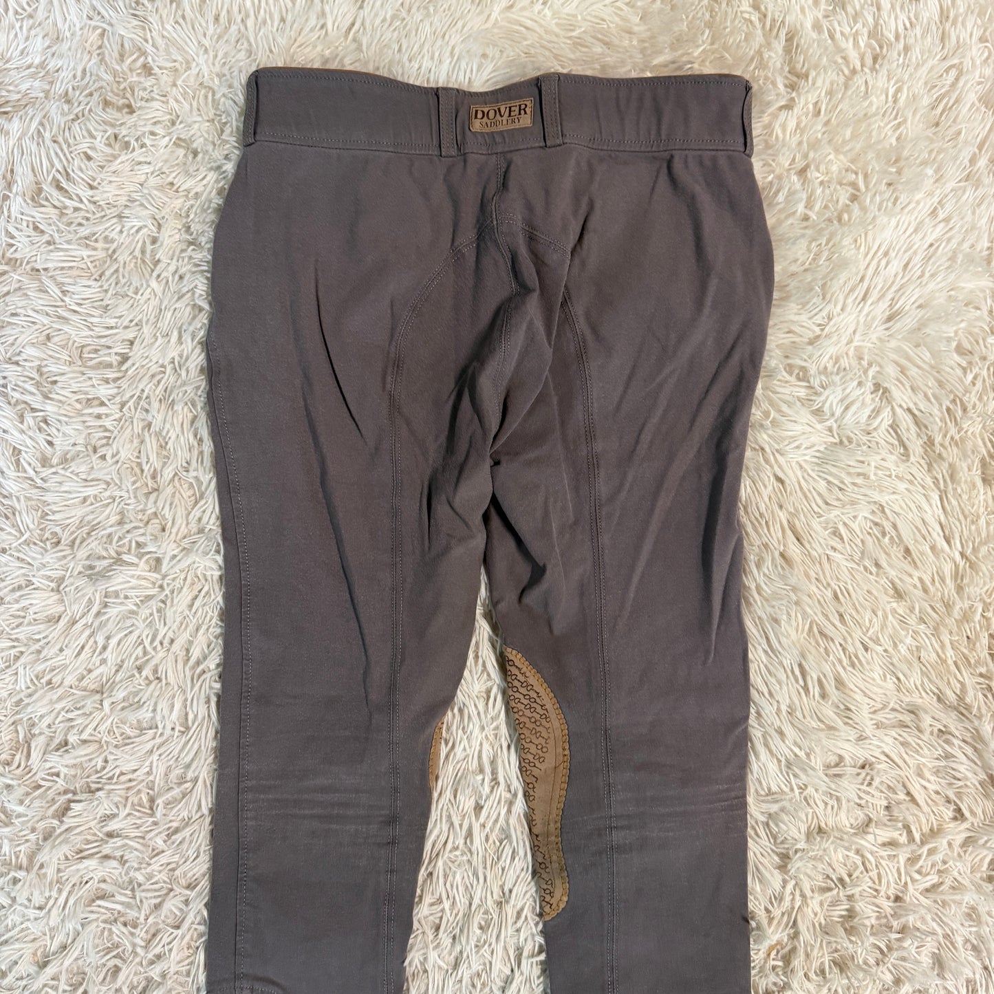 Child’s Size 16R Grey Dover Knee Patch Horseback Riding Breeches