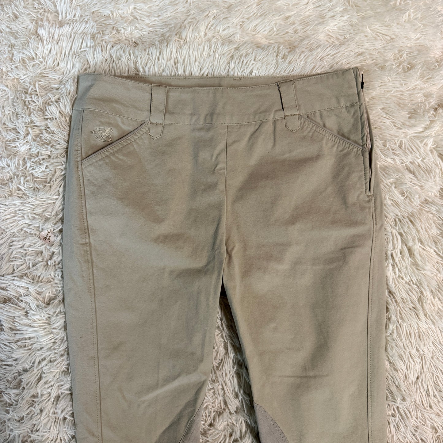 Women’s Size 36R Tan Smartpak Knee Patch Horseback Riding Breeches