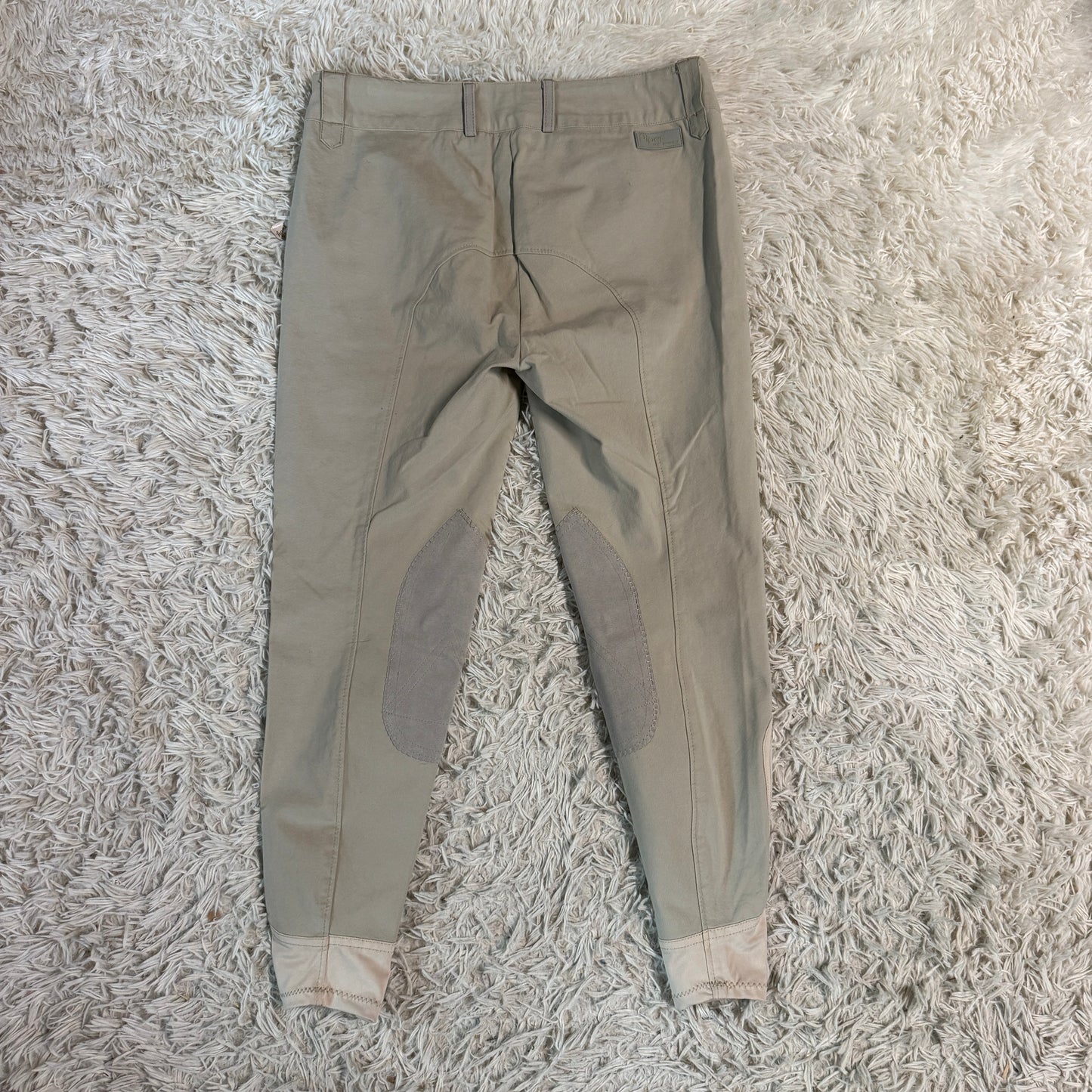 Women’s Size 36R Tan Smartpak Knee Patch Horseback Riding Breeches