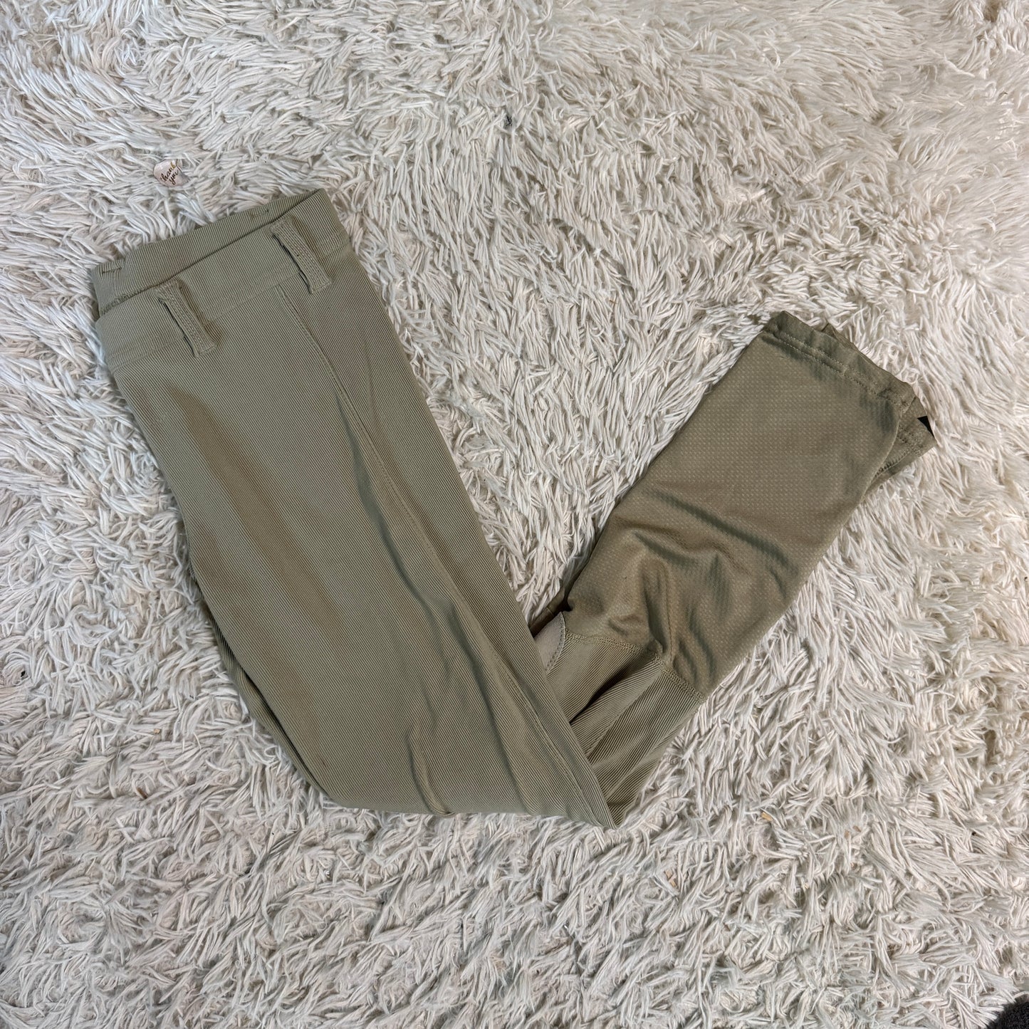 Child’s XL Tan Irideon Knee Patch Horseback Riding Tights