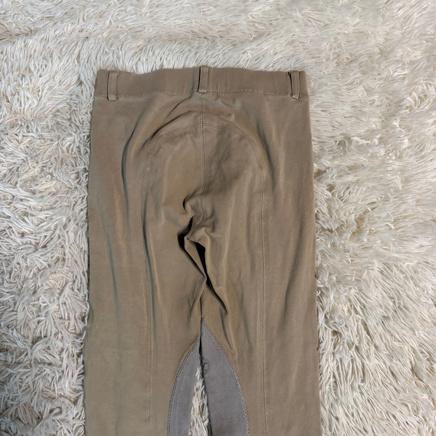Child’s Small Tan Ovation Knee Patch Horseback Riding Pull On Jodphurs