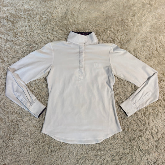 Women’s XS White Ovation Long Sleeve Horseback Riding Show Shirt