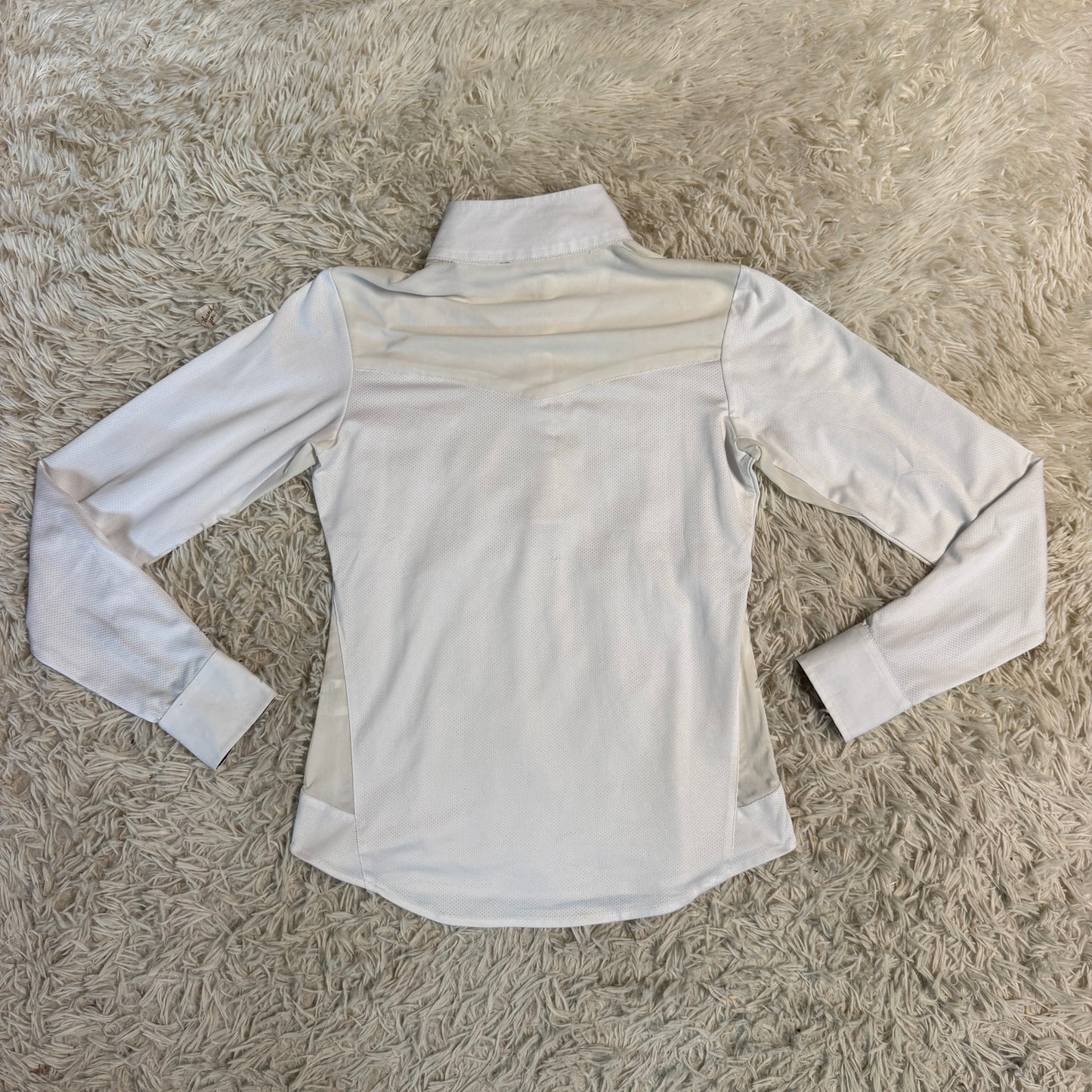 Women’s XS White Ovation Long Sleeve Horseback Riding Show Shirt