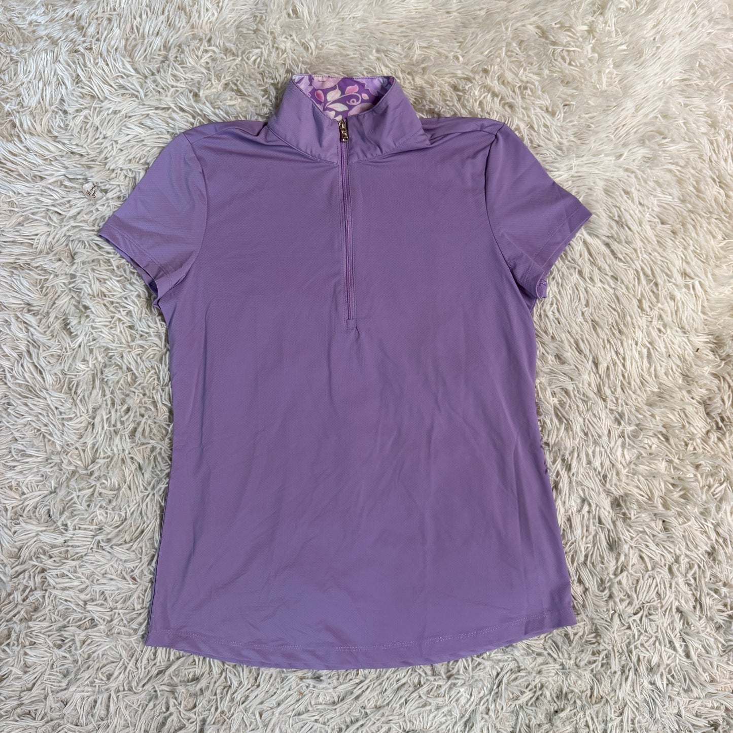 Women’s Small Purple RD Performance Short Sleeve Horseback Riding Sunshirt