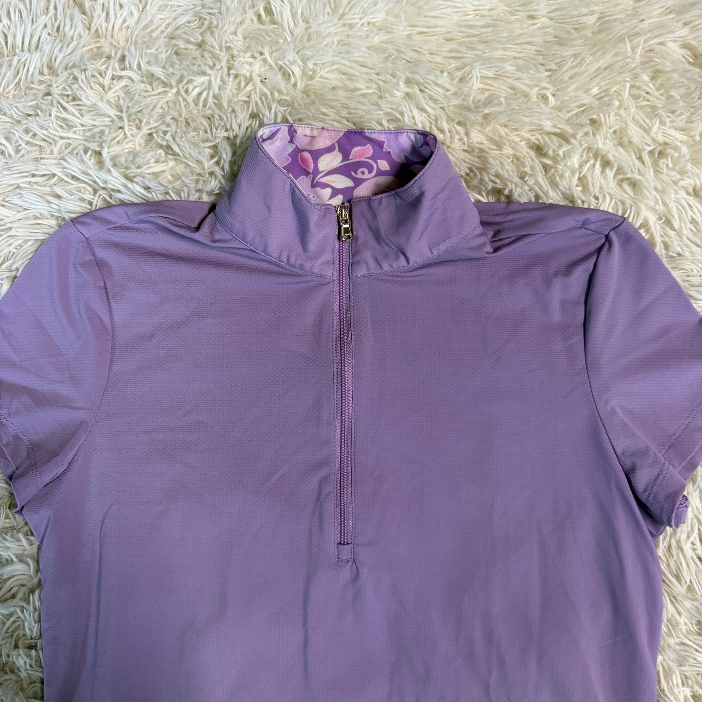 Women’s Small Purple RD Performance Short Sleeve Horseback Riding Sunshirt
