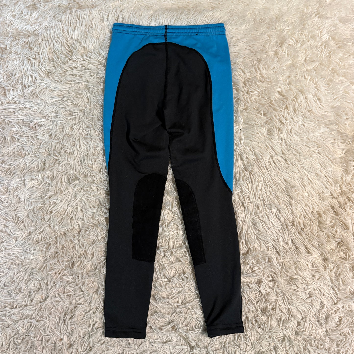 Child’s Medium Blue/Black Kerrits Knee Patch Horseback Riding Tights