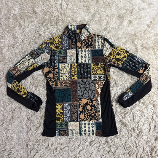 Women’s XS Floral Pattern Kastel Denmark Long Sleeve Horseback Riding Sunshirt