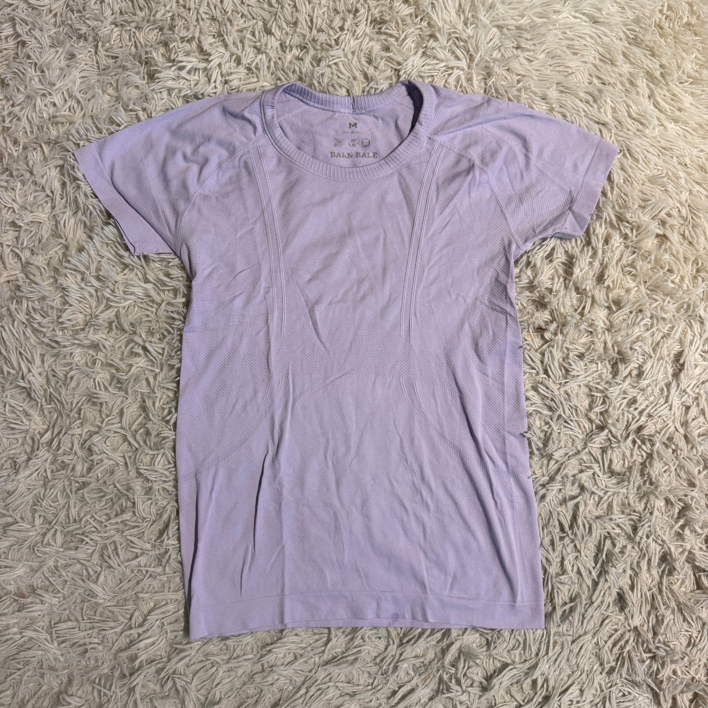 Women’s Medium Purple Barn Babe Short Sleeve Horseback Riding Sunshirt