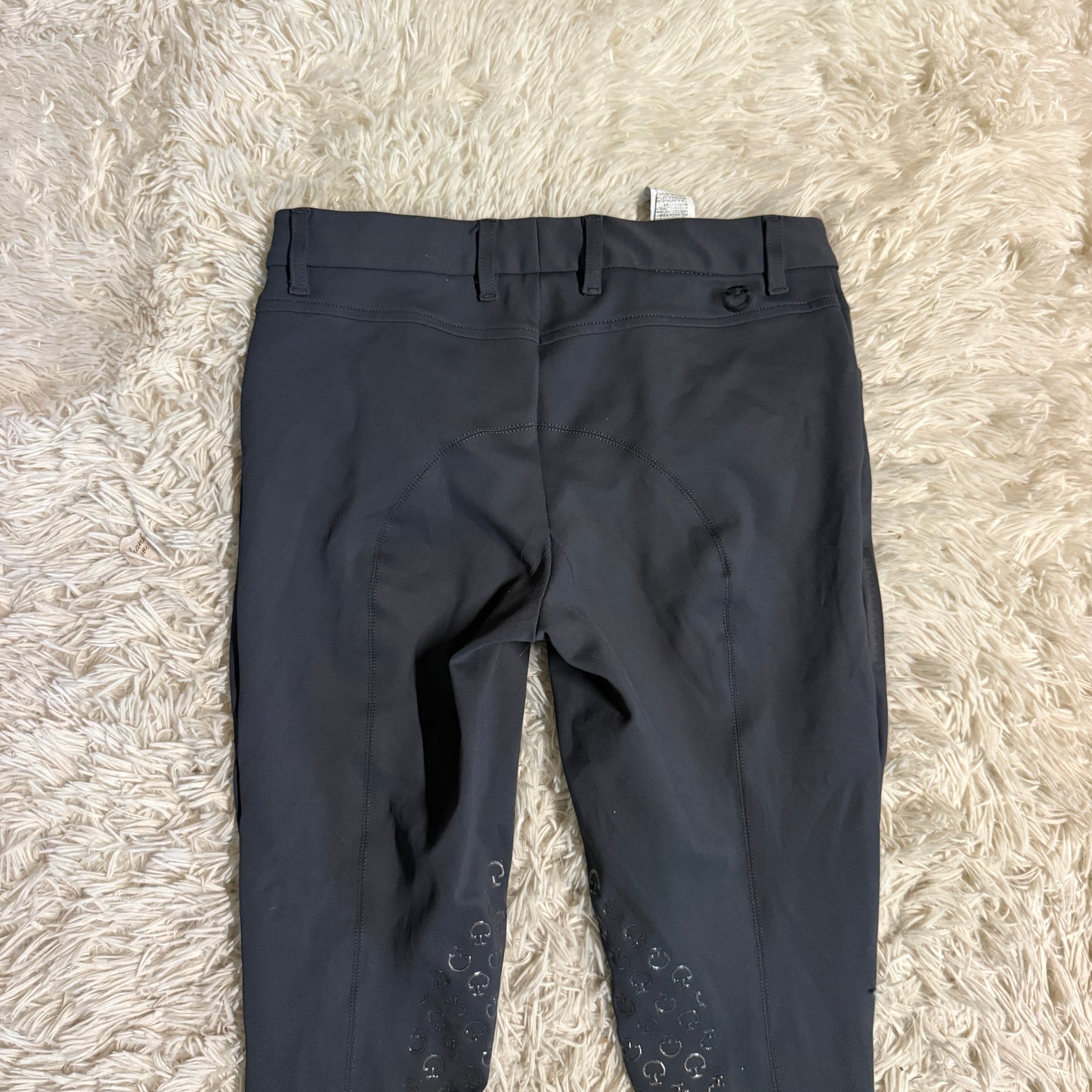 Women’s Size IT42 Grey Cavalleria Toscana Knee Patch Horseback Riding Breeches