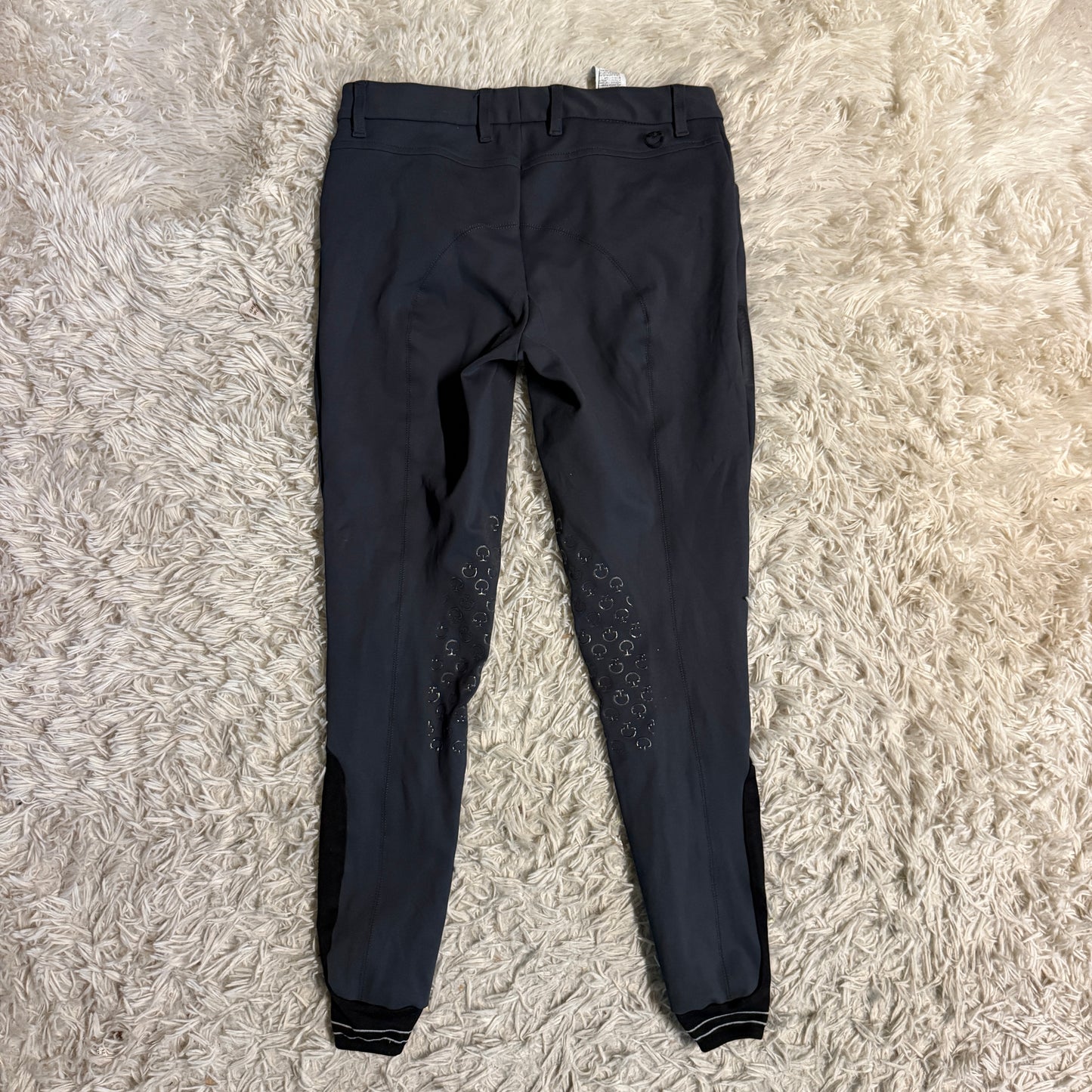 Women’s Size IT42 Grey Cavalleria Toscana Knee Patch Horseback Riding Breeches