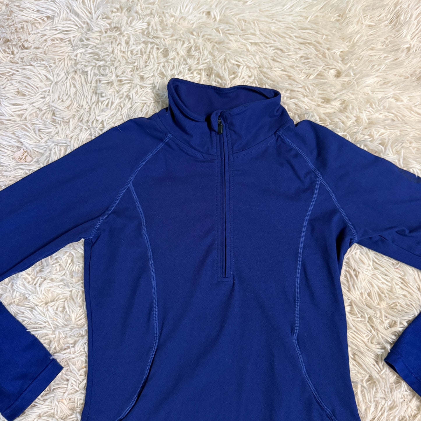 Child’s Medium Blue Horze Long Sleeve Winter Horseback Riding Shirt