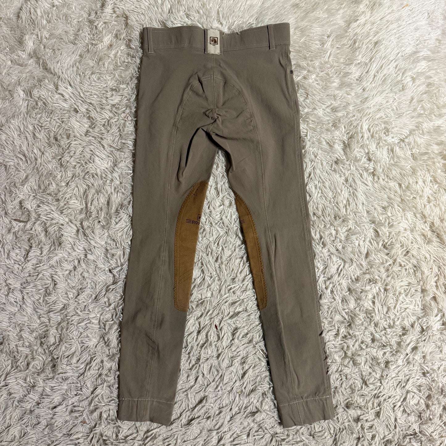 Child’s Size 12L Tan Romfh Knee Patch Horseback Riding Jodphurs
