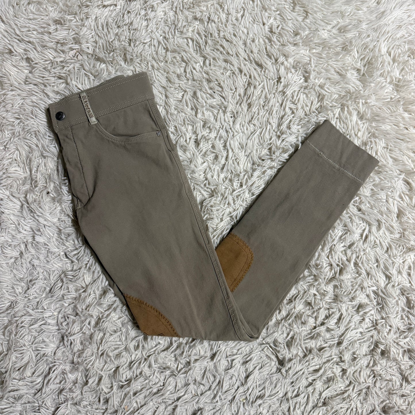 Child’s Size 12L Tan Romfh Knee Patch Horseback Riding Jodphurs
