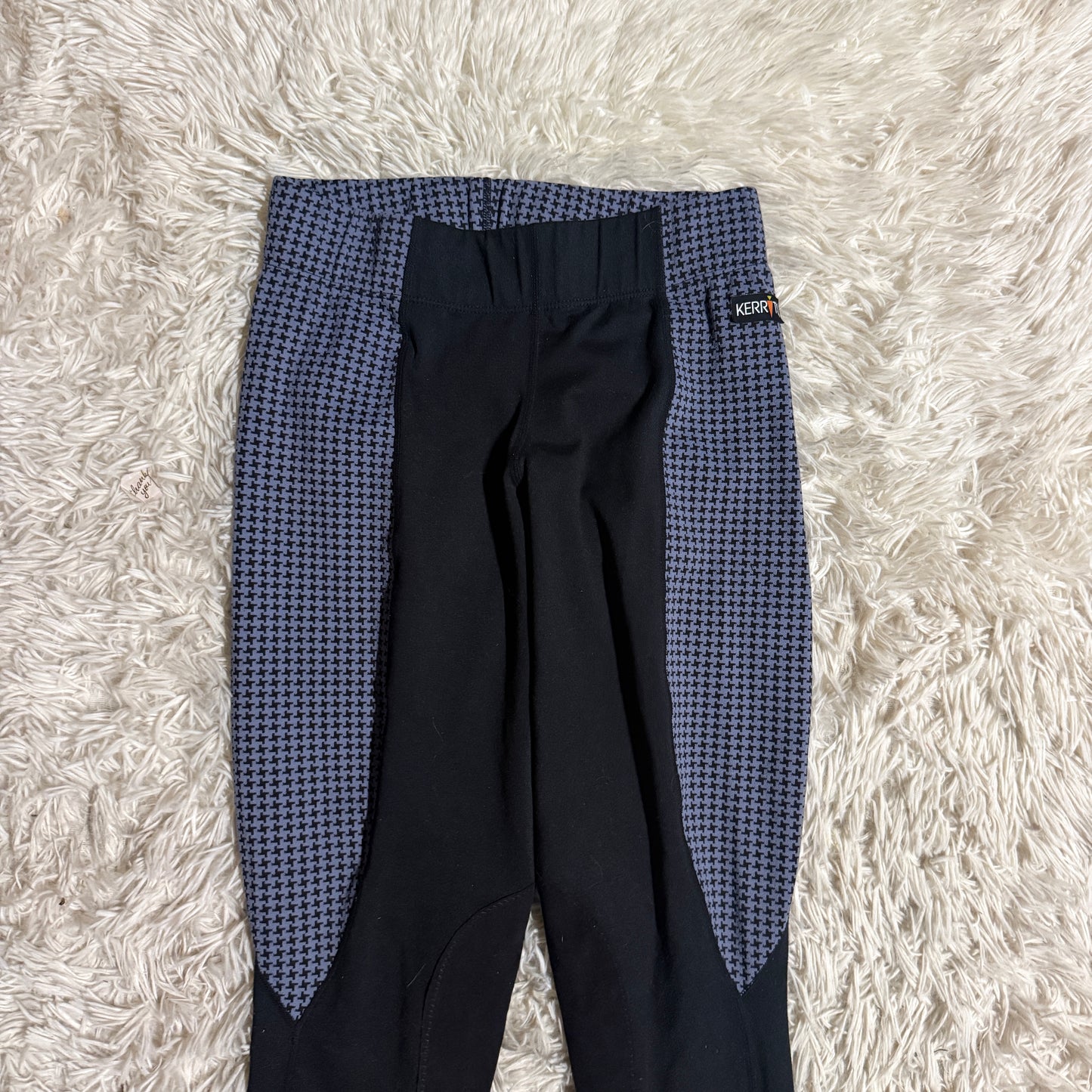 Women’s Small Blue/Black Kerrits Knee Patch Horseback Riding Tights