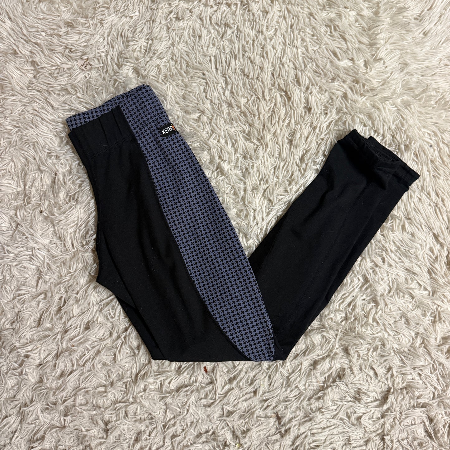 Women’s Small Blue/Black Kerrits Knee Patch Horseback Riding Tights