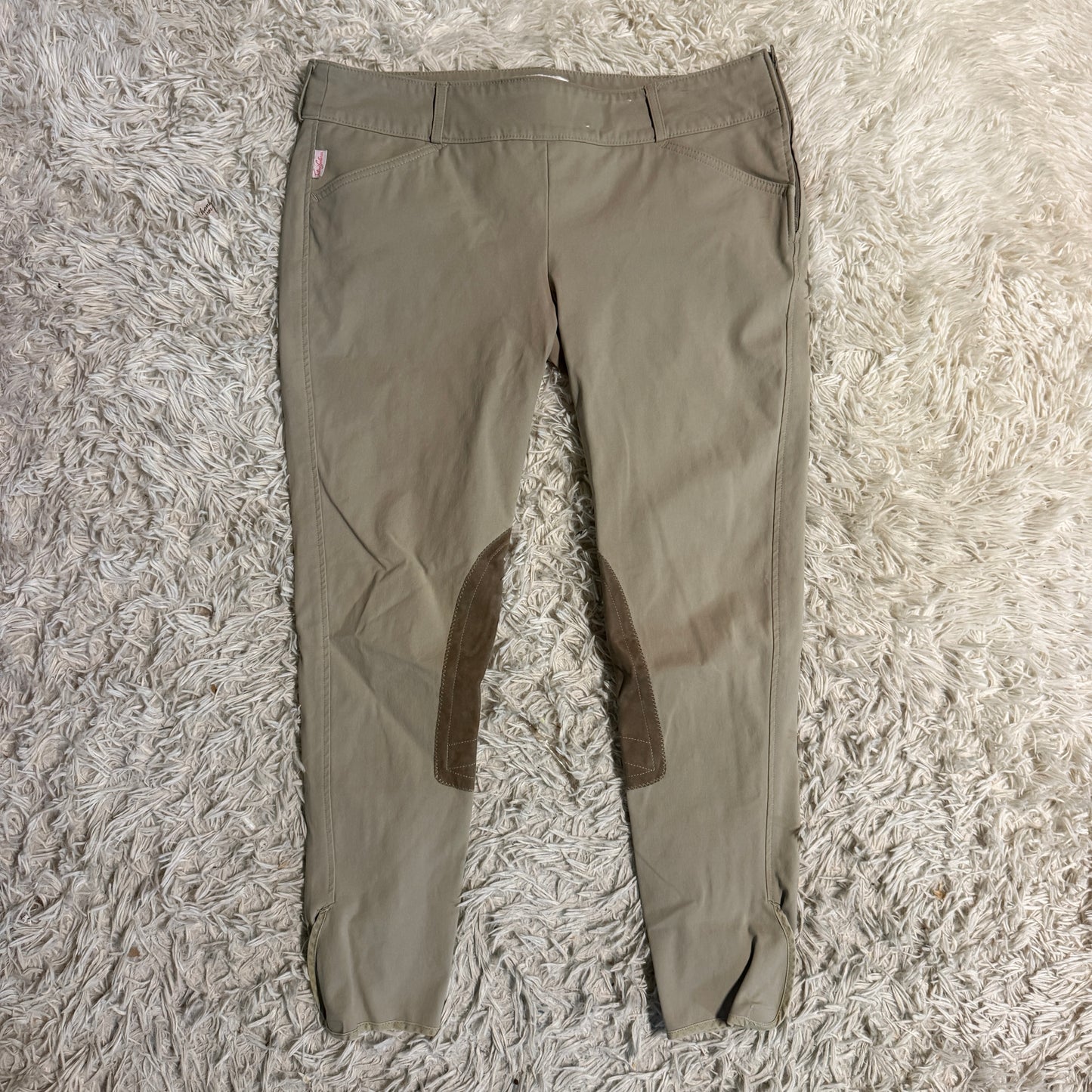 Women’s Size 34R Tan Tailored Sportsman Knee Patch Horseback Riding Breeches