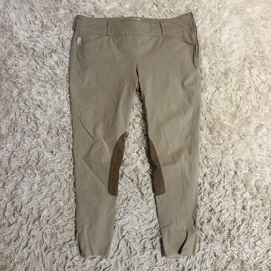 Women’s Size 34R Tan Tailored Sportsman Knee Patch Horseback Riding Breeches