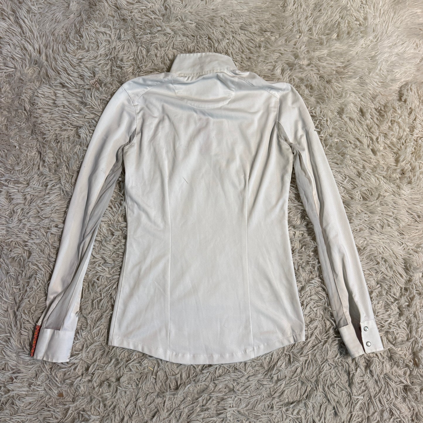 Women’s XS White Essex Classics Long Sleeve Horseback Riding Show Shirt