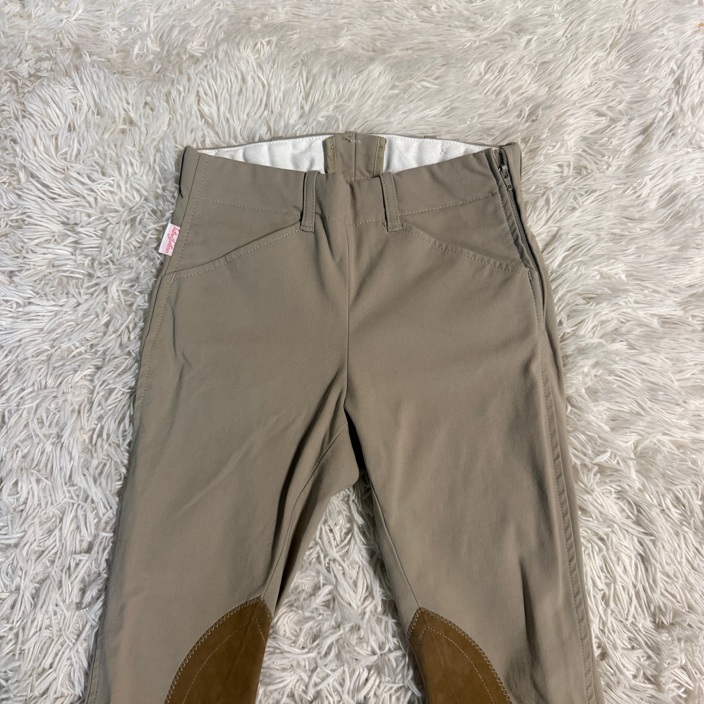 Child’s Size 8R Tan Tailored Sportsman Knee Patch Horseback Riding Jodphurs