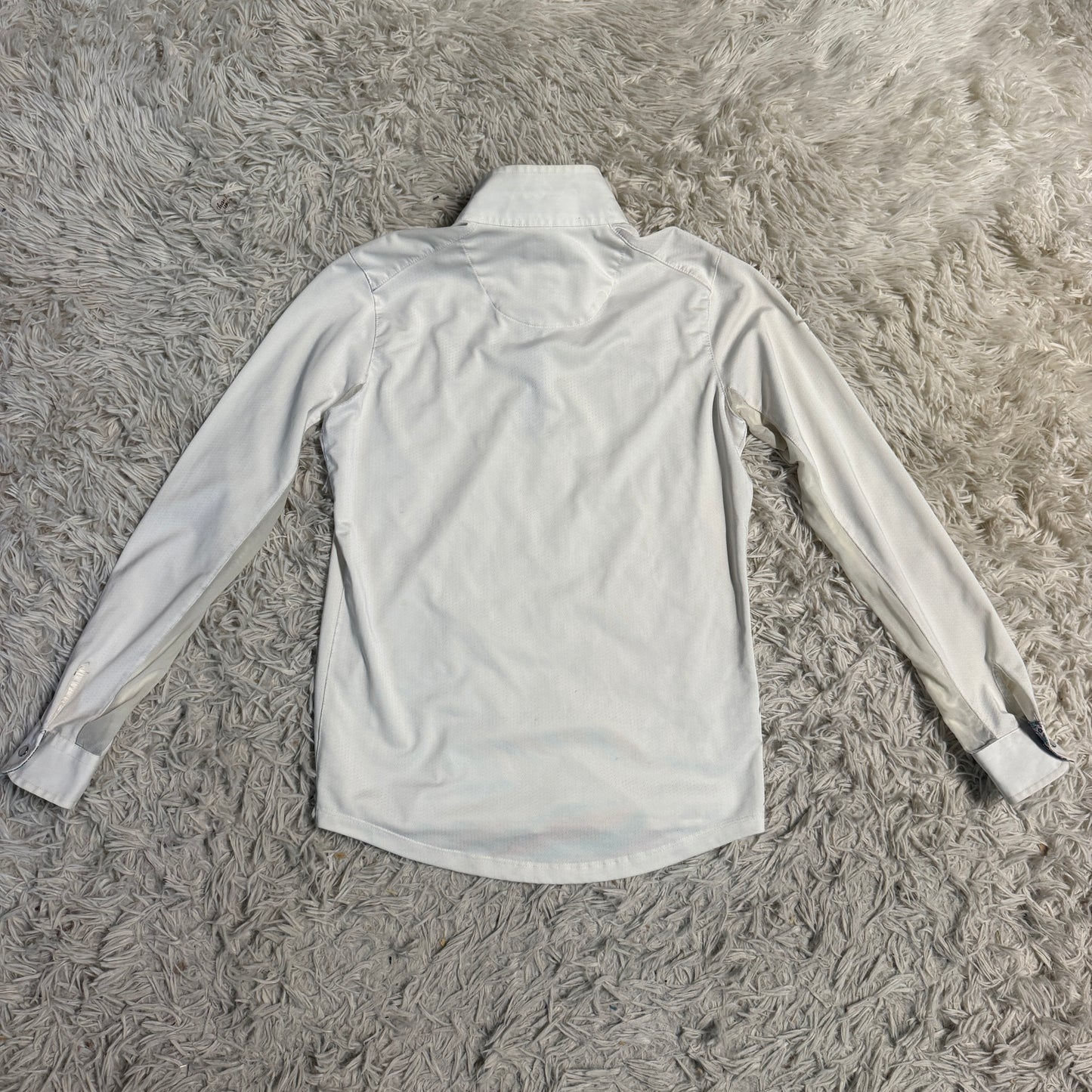 Child’s Large White Essex Classics Long Sleeve Horseback Riding Show Shirt