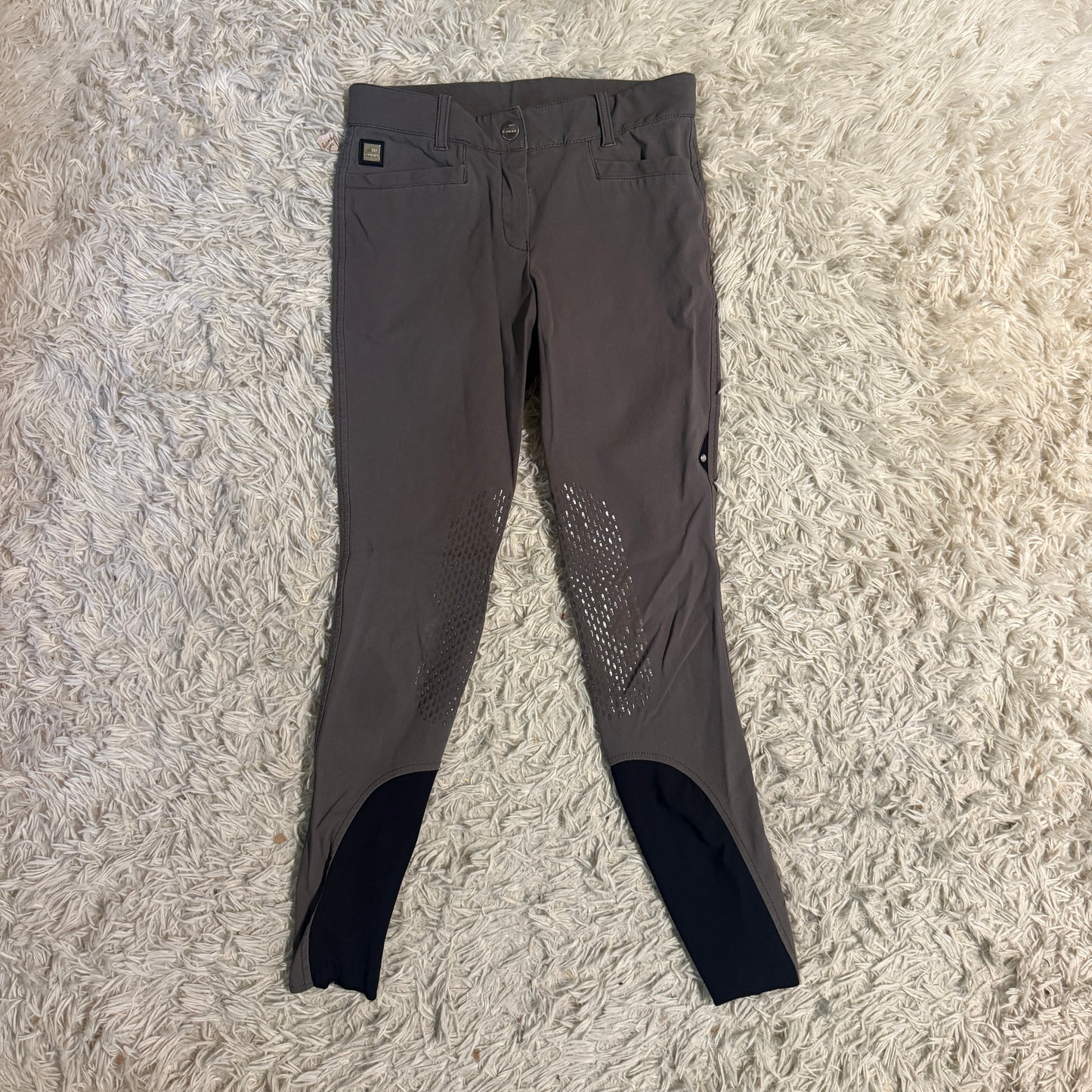 Women’s Size IT42 Grey Equiline Knee Patch Horseback Riding Breeches