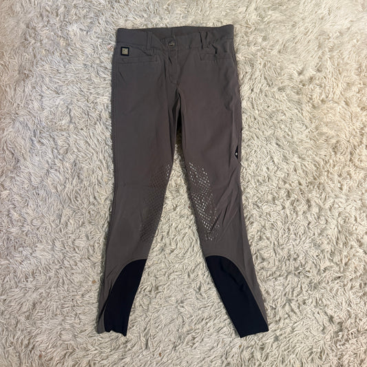 Women’s Size IT42 Grey Equiline Knee Patch Horseback Riding Breeches