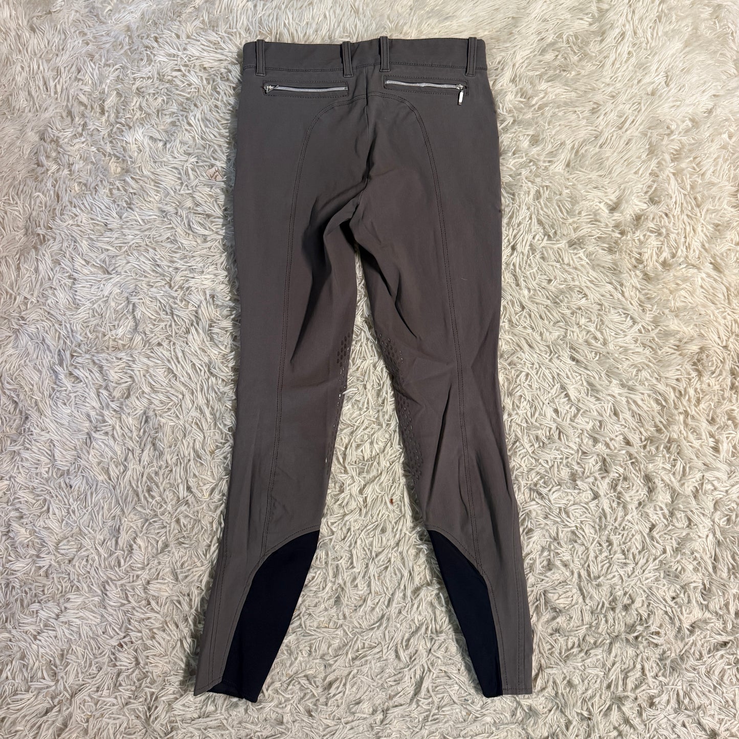 Women’s Size IT42 Grey Equiline Knee Patch Horseback Riding Breeches