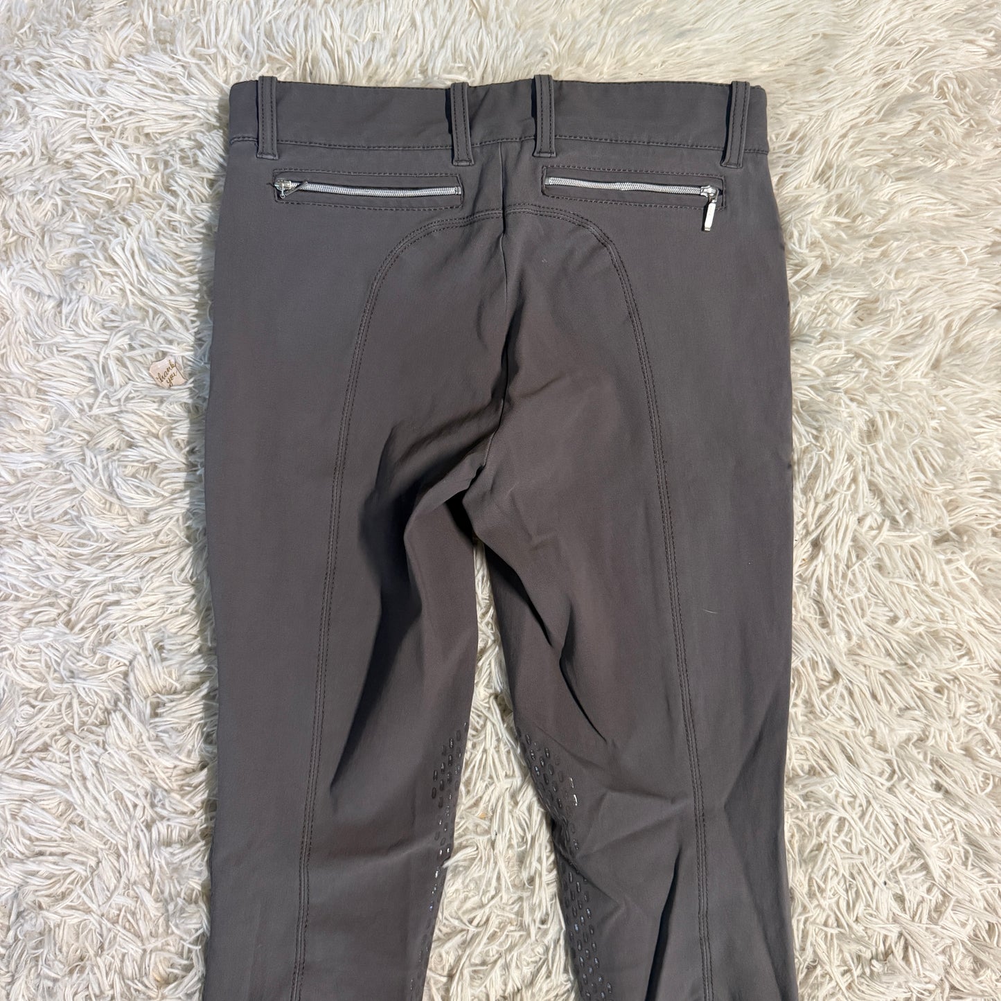 Women’s Size IT42 Grey Equiline Knee Patch Horseback Riding Breeches