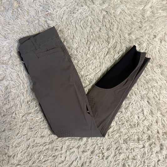 Women’s Size IT42 Grey Equiline Knee Patch Horseback Riding Breeches