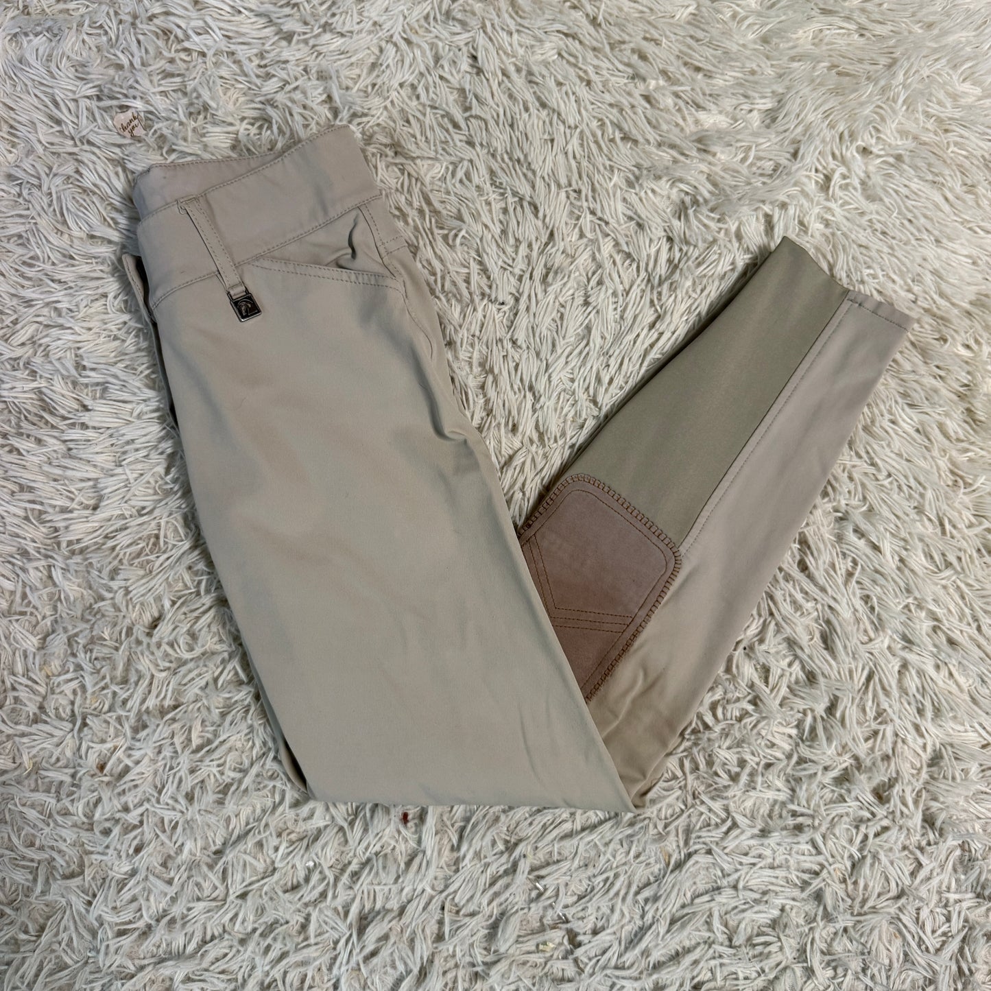 Women’s Size 26R Tan Romfh Knee Patch Horseback Riding Breeches