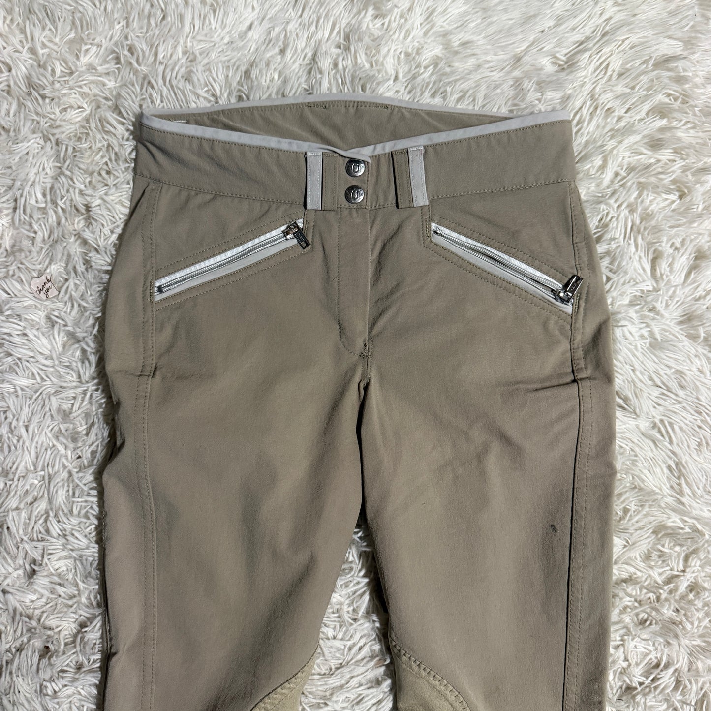 Women’s Size 26R Tan TuffRider Knee Patch Horseback Riding Breeches