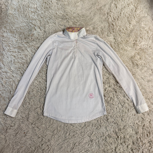Child’s XL White Essex Classics Long Sleeve Horseback Riding Show Shirt
