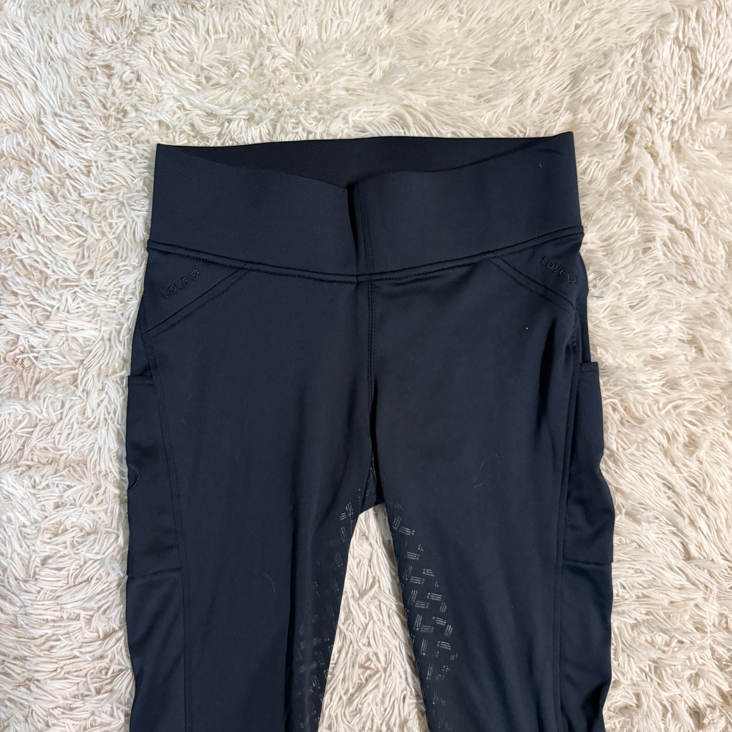 Women’s Large Black Equestrian Brands Full Seat Horseback Riding Tights