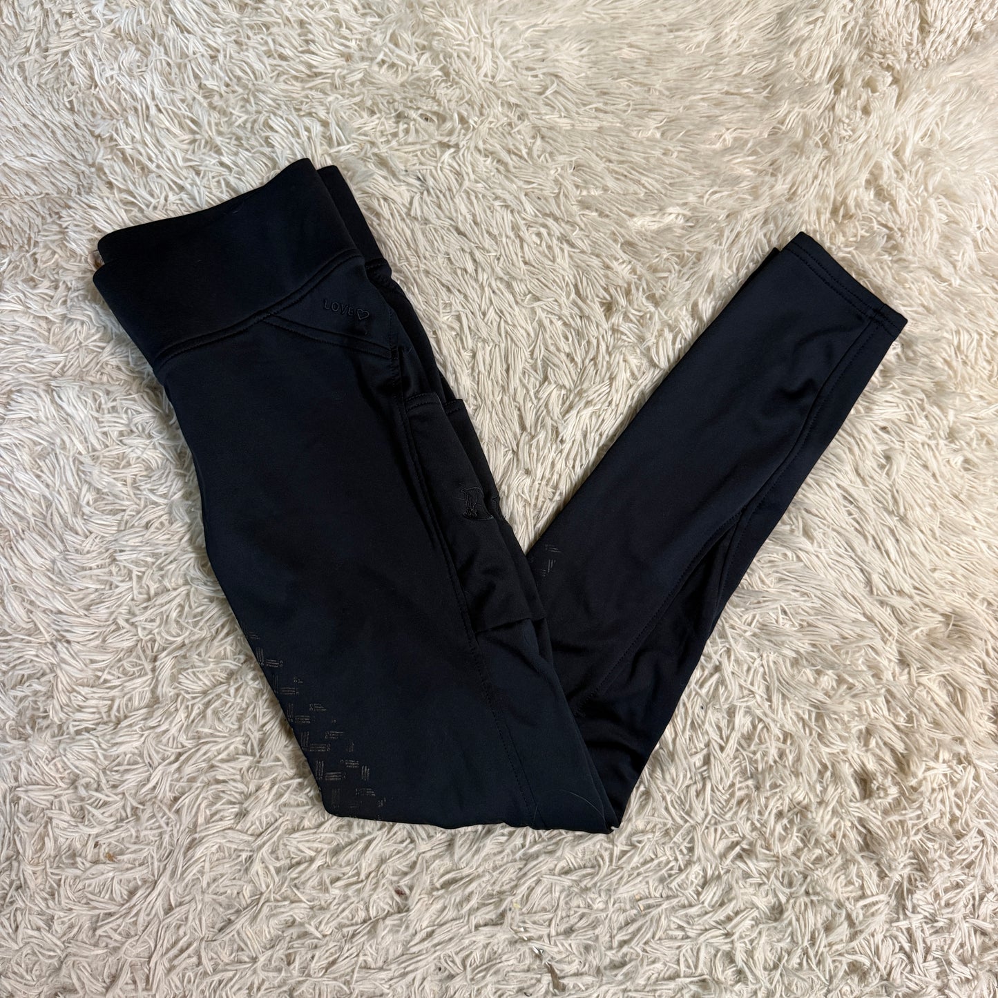 Women’s Large Black Equestrian Brands Full Seat Horseback Riding Tights