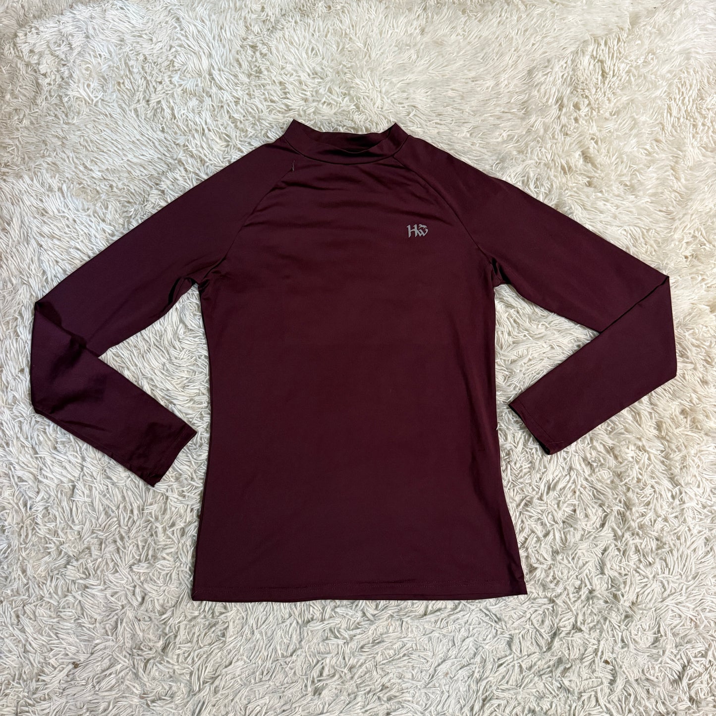 Women’s Large Burgundy Horseware Long Sleeve Horseback Riding Sunshirt