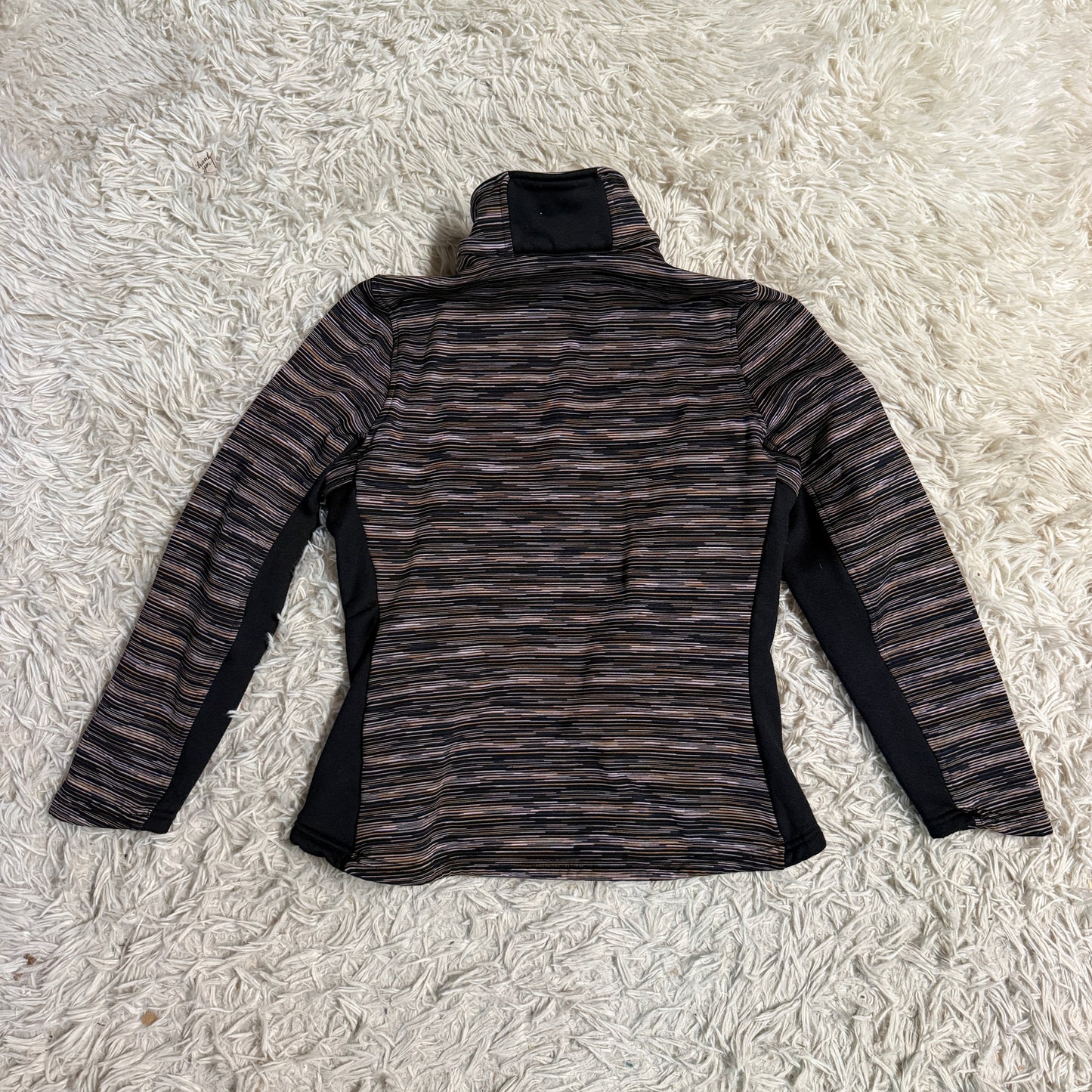 Child’s Large Black Striped Kerrits Long Sleeve Horseback Riding Pullover Sweater